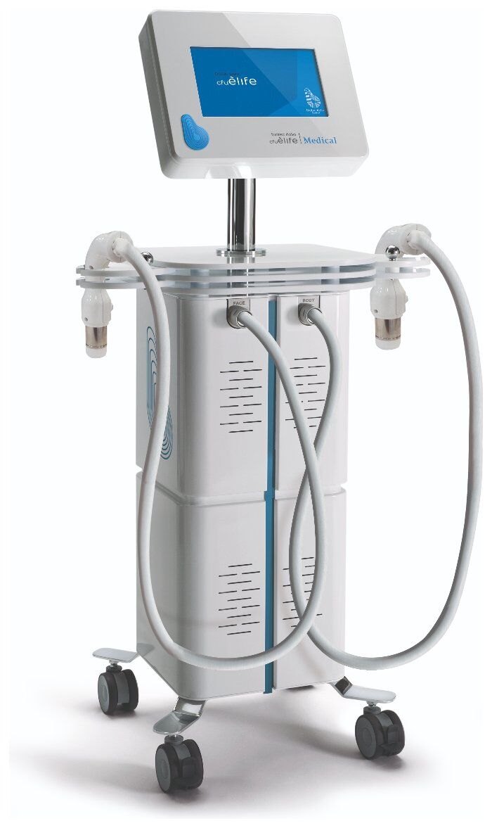 Apparecchio CFU Èlife di Biotec Italia per ultrasuoni focalizzati HIFU su viso e corpo