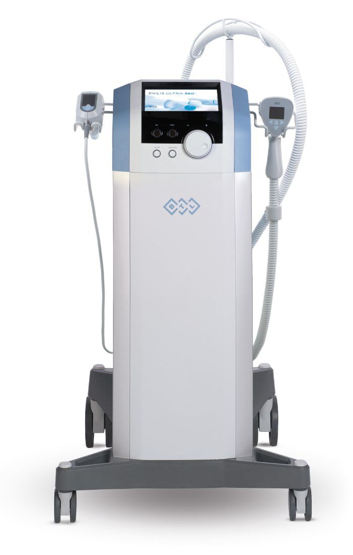 Apparecchio BTL Exilis Ultra 360 per radiofrequenza e ultrasuoni su viso e corpo, studio Biofisiomed Milano